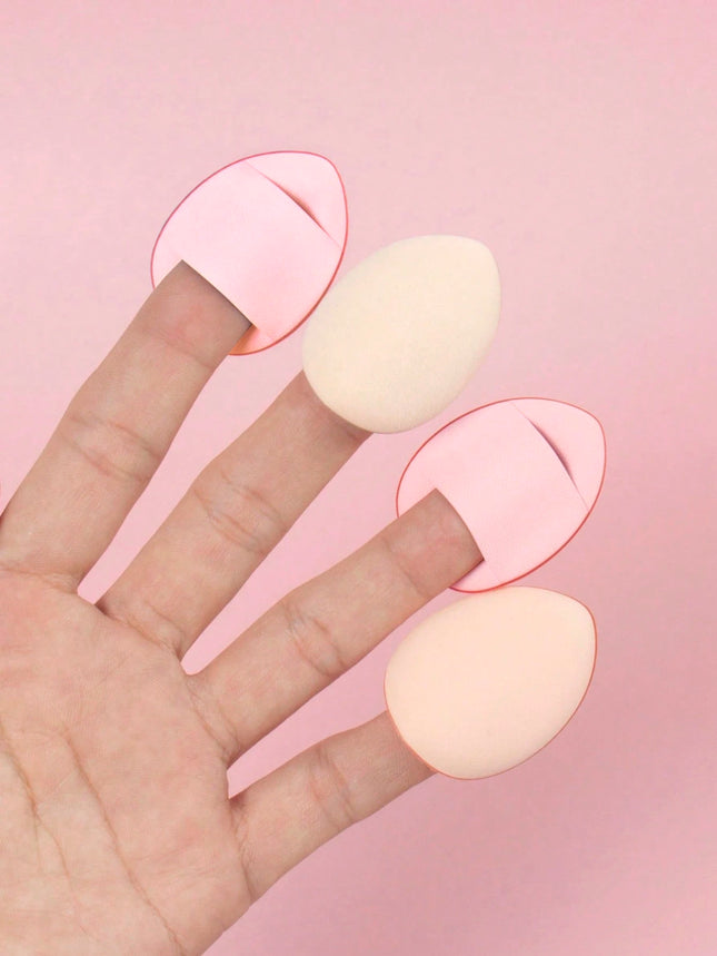 7pcs Pink Finger Makeup Sponges
