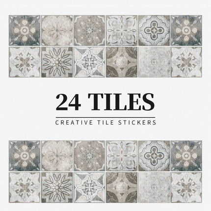 Nordic Home Tile Wall Stickers 24pcs