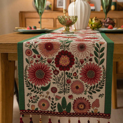 Modern Floral Table Runner 33*180cm