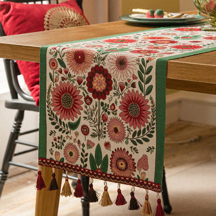 Modern Floral Table Runner 33*180cm
