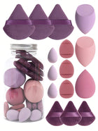 15pcs Makeup Sponge Set with Storage Jar