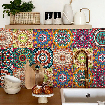 Talavera Style Tile Wall Stickers 30pcs 10x10cm