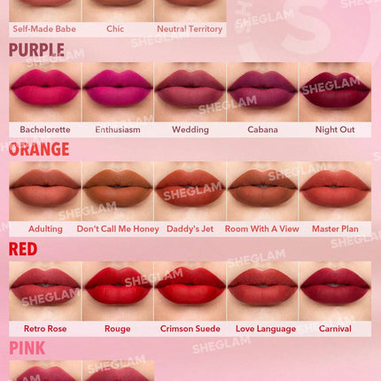 SHEGLAM Matte Allure Lipstick-Carnival