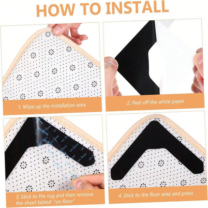 4pcs Double-Sided Non-Slip Carpet Gripper Clips
