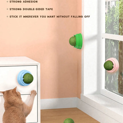 Catnip Ball With Rotating Feature For Grinding Teeth And Cleaning
