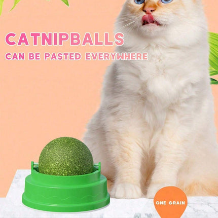 Catnip Ball With Rotating Feature For Grinding Teeth And Cleaning