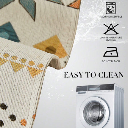 Geometric Pattern Sofa Cover 3 Seaters -70cm*180cm - Beige