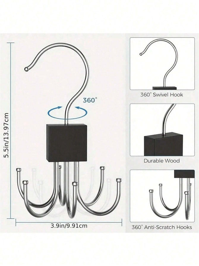 Belt Hanger, Closet Belt Organizer/ Black