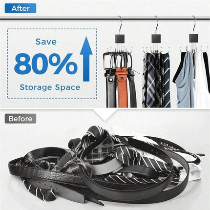 Belt Hanger, Closet Belt Organizer/ Black