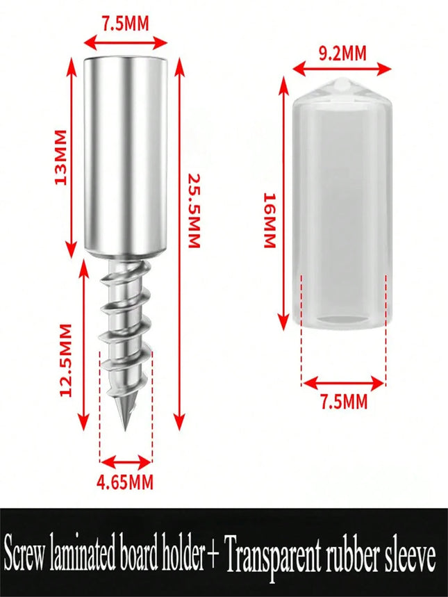 10pcs Self-Tapping Screw & Rubber Sleeve Set