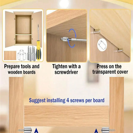 10pcs Self-Tapping Screw & Rubber Sleeve Set
