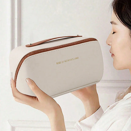 Leather Makeup & Toiletry Bag