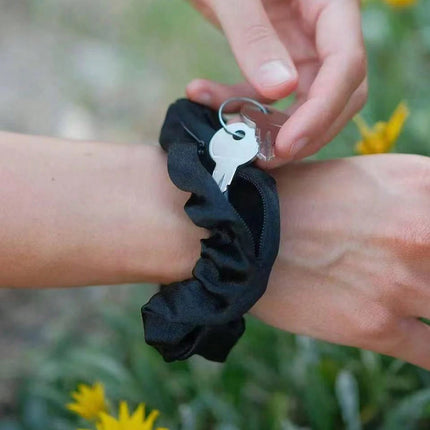 Velvet Hair Ring With Hidden Pocket