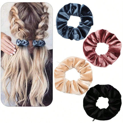 Velvet Hair Ring With Hidden Pocket