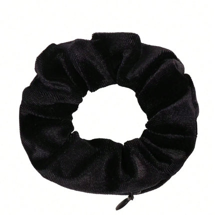 Velvet Hair Ring With Hidden Pocket
