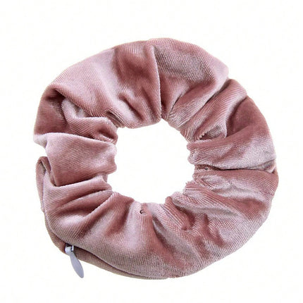 Velvet Hair Ring With Hidden Pocket