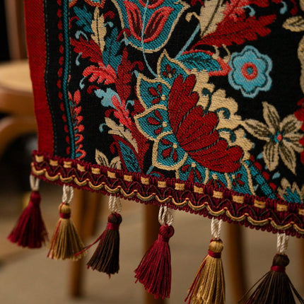 Vintage Style Red Floral Table Runner 35*200cm