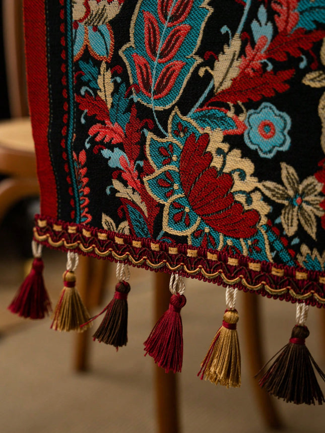 Vintage Style Red Floral Table Runner 35*200cm