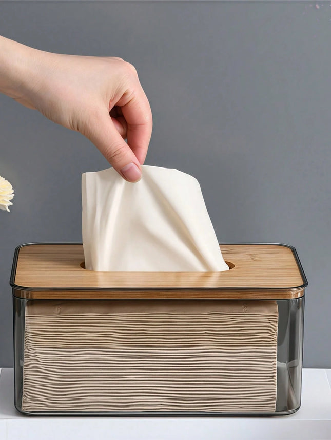 Japanese Wooden Lid Tissue Box
