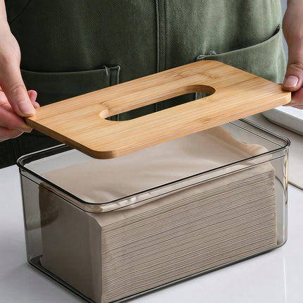 Japanese Wooden Lid Tissue Box