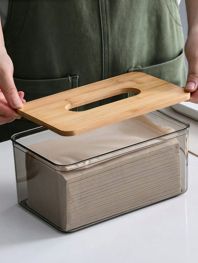 Japanese Wooden Lid Tissue Box