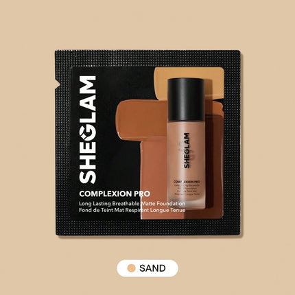 SHEGLAM Complexion Pro Matte Foundation Sample-Sand Matte