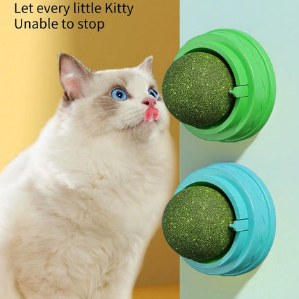 Catnip Ball With Rotating Feature For Grinding Teeth And Cleaning