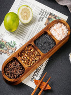 4 Compartments Wooden Divided Tray