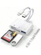 Card Reader With USB 3.0 Adapter/ White