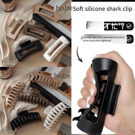 Soft Silicone Hair Claw, Shock-Absorbing Protective Clips