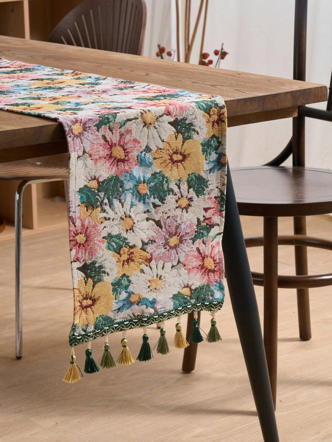 Floral Jacquard Table Runner 30*200cm