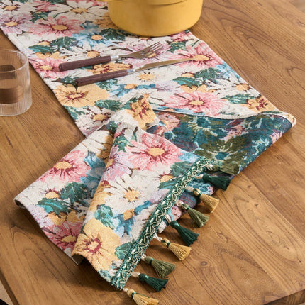 Floral Jacquard Table Runner 30*200cm