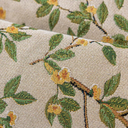 Jacquard Table Runner – Vintage Floral & Bird, Tassels, 30×200cm
