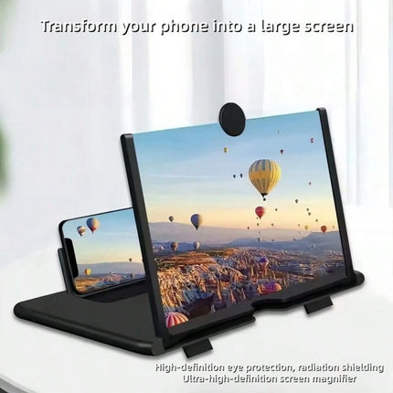 12"Mobile Phone Magnifier - Ultra-HD Screen Black