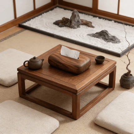 Premium Walnut Wood Tissue Box