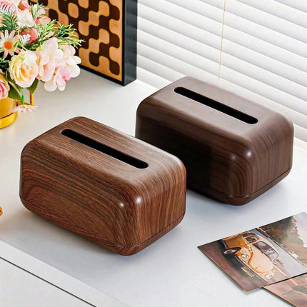 Dark Brown Large-Capacity Tissue Box