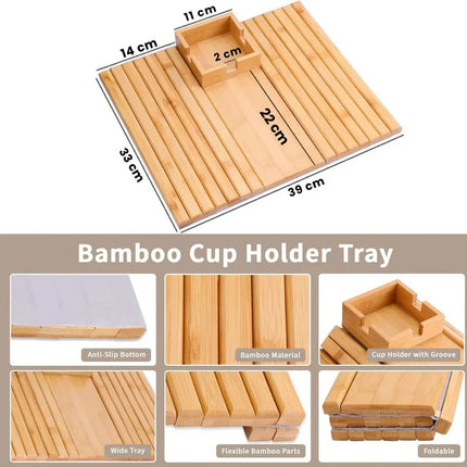 Bamboo Sofa Armrest Tray