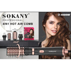 Sokany Professional Hair Straightener 4 in 1 Hot Air Comb