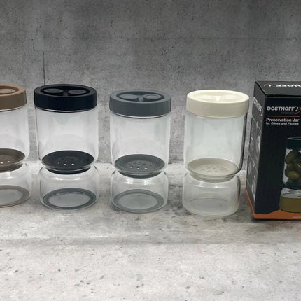 Olive & Pickles Flip Glass Jar  1040 ml