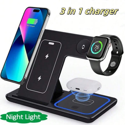 3 In 1 Wireless Charging Station 15W - SmartSouks