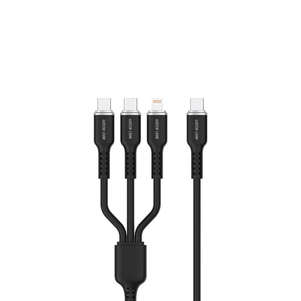 3 in1 Silicone Cable - Black - SmartSouks