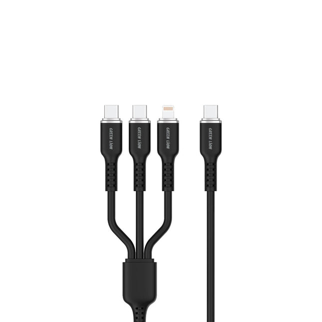 3 in1 Silicone Cable - Black - SmartSouks