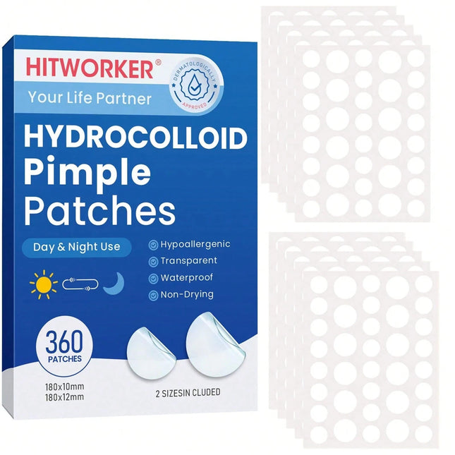 360pcs Hydrocolloid Round Acne Patches - SmartSouks