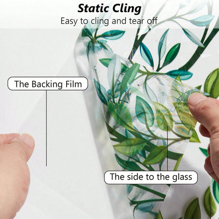 3D Leaf Pattern Privacy Window Film 45*200cm - SmartSouks