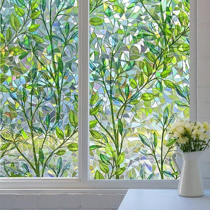 3D Leaf Pattern Privacy Window Film 45*200cm - SmartSouks