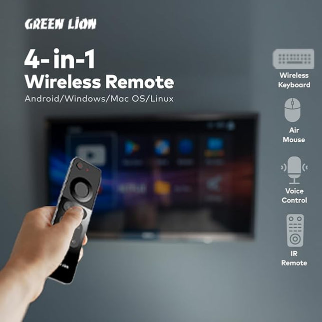 4 in 1 Wireless Remote- Air Mouse Wireless Keyboard IR Remote and Voice Control - SmartSouks