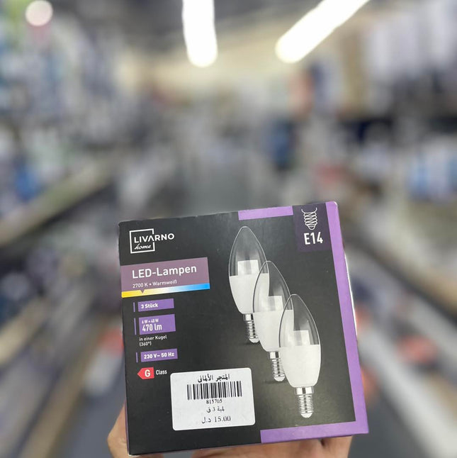 3 Candle 6 Watts LED-Lamps Warm White