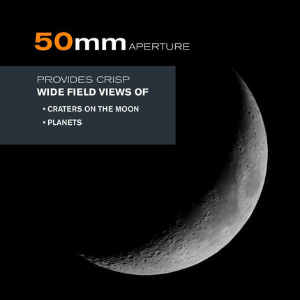 Celestron Powerseeker 50Az Refractor Telescope, Black, 50 Mm Aperture