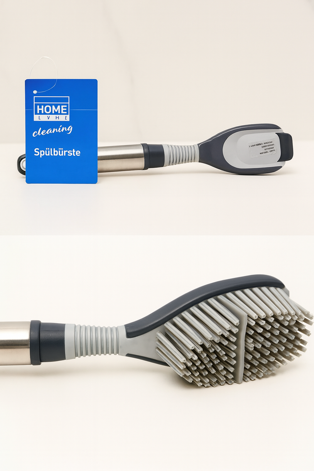 Silicone Cleaning Brush - Stainless Steel Hand