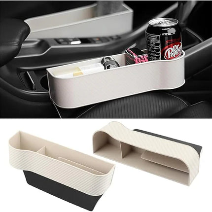 Carbon Fiber Car Seat Organiser with Cup Holder